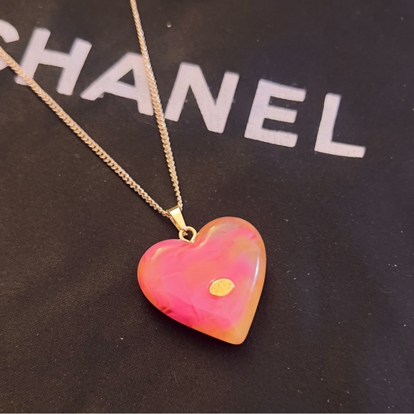 𝐇𝐀𝐍𝐃𝐌𝐀𝐃𝐄 𝐂𝐂 𝐇𝐄𝐀𝐑𝐓 𝐒𝐇𝐀𝐏𝐄𝐃 𝐍𝐄𝐂𝐊𝐋𝐀𝐂𝐄 - Picture 4 of 5